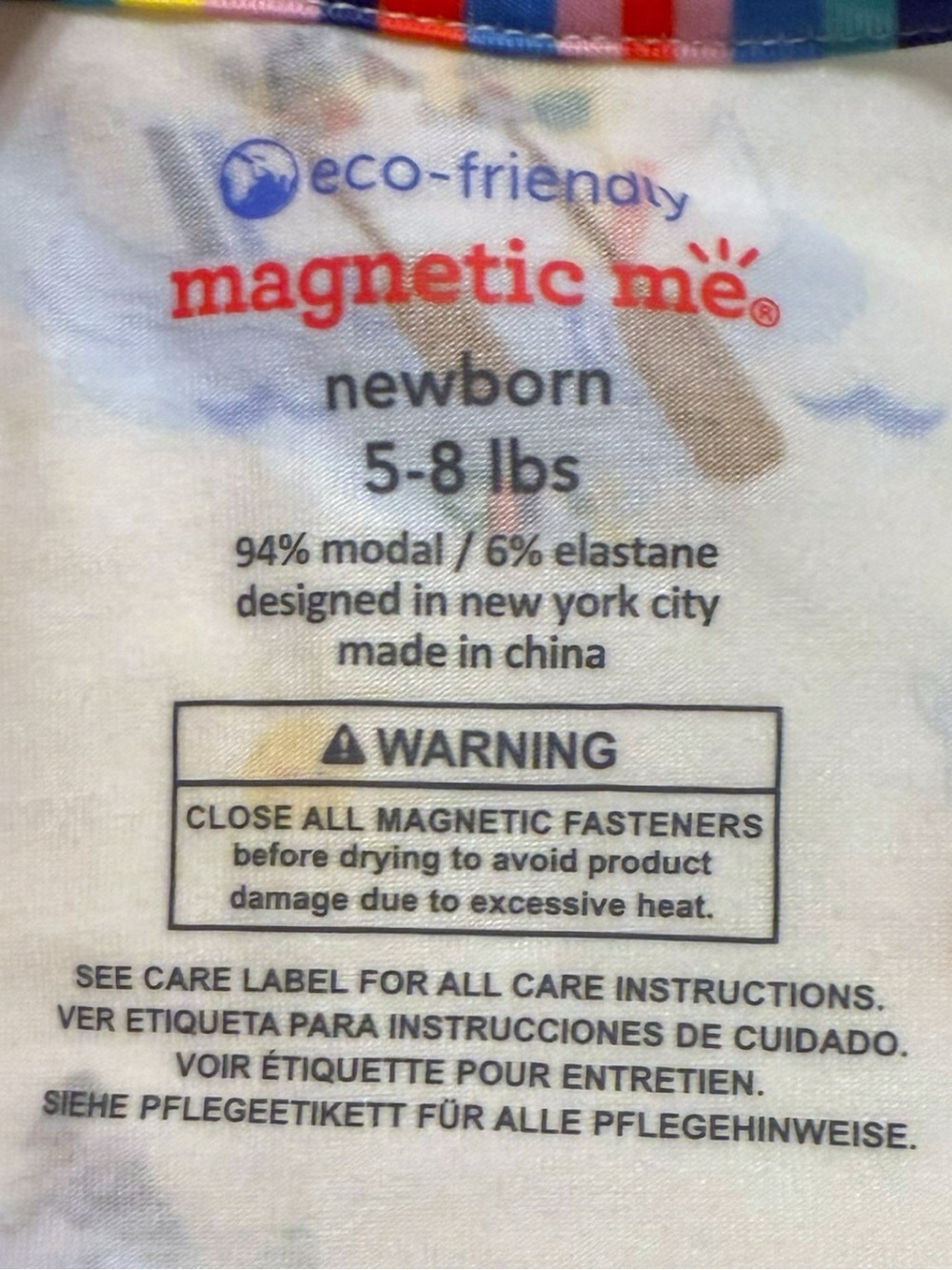 Magnetic Me White Camping & Woodland Print Footed One-Piece Newborn - Picture 6 of 6
